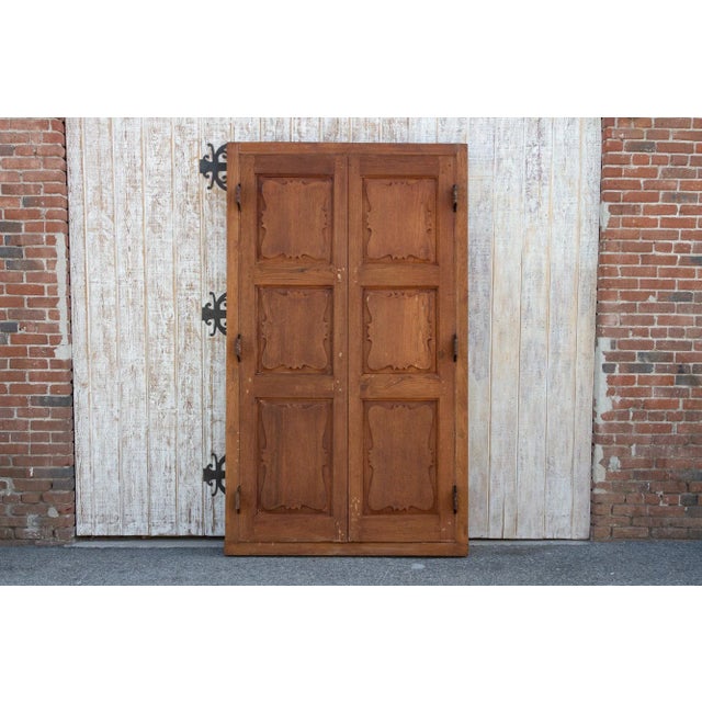 Antique British Colonial Teak Doors With Frame For Sale - Image 12 of 12