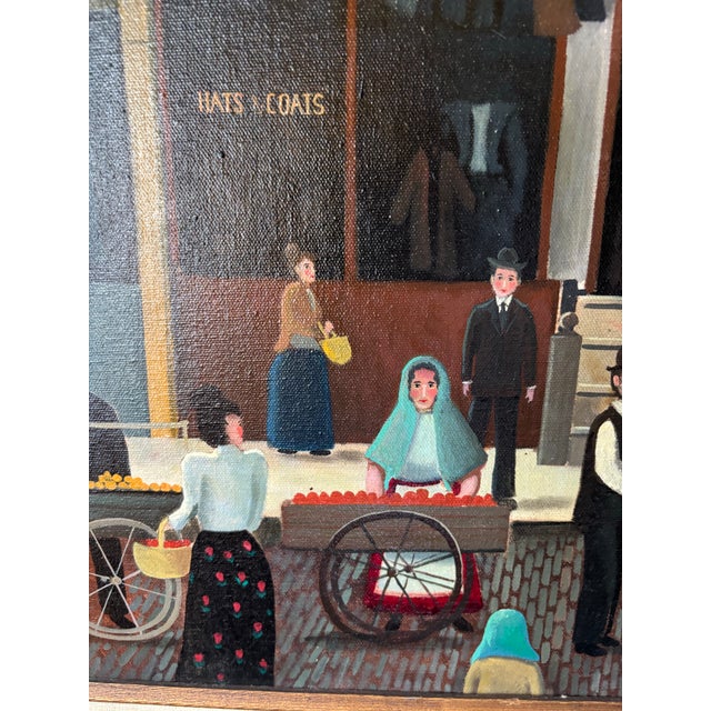 1980s Original Steve Klein Folk Art Oil Painting For Sale - Image 4 of 7