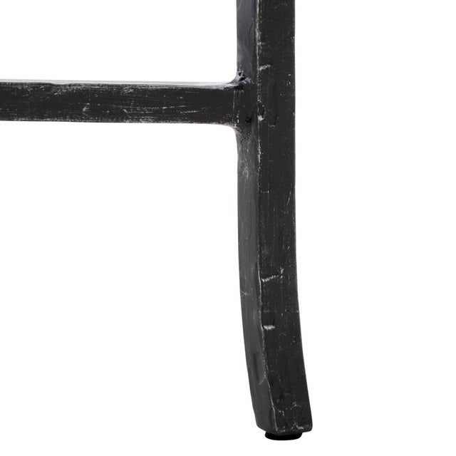 Early 21st Century Tauri Metal Square Accent Table in Black with Glass Top For Sale - Image 5 of 7