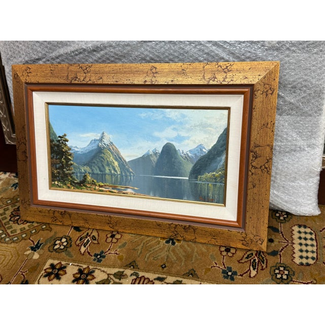Realism Paul Cato Mitre Peak and Milford Sound, New Zealand Original Artwork, Signed For Sale - Image 3 of 12