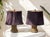 Vintage Ornate Table Lamps With Velvet Shades - Pair For Sale - Image 4 of 6