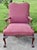Vintage (1980's) Arm Chair - Library Chair has a Chippendale Style. The Wood is Mahogany. Carved Wood. Claw Foot. The...