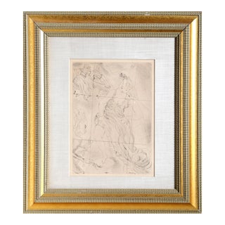 Cinderella, Jules Pascin Restrike Etching, Signed in the Plate For Sale