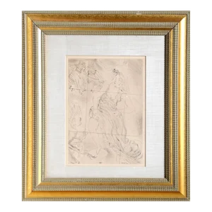 Cinderella, Jules Pascin Restrike Etching, Signed in the Plate