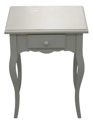 Small White Wooden Table with the Drawer, 1990s