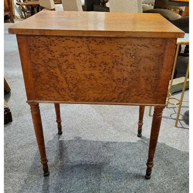 Mid-19th Century Birdseye Maple Two-Drawer Side Table For Sale - Image 4 of 13