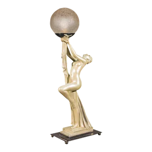 1930s Vintage Art Deco English Figural Table Lamp