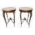 Fine French Louis XV Style Kingwood Marble Top Side Tables After Francois Linke Léon Messagé - a Pair For Sale
