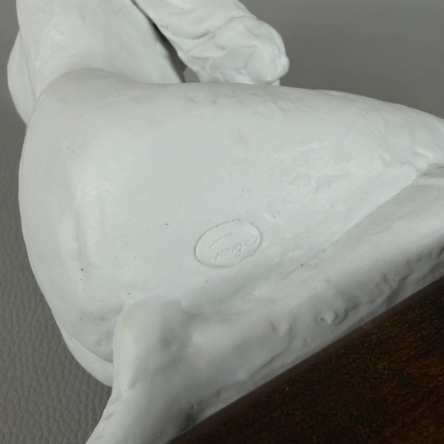 White 20th Century Maternity Sculpture in Biscuit Porcelain For Sale - Image 8 of 12