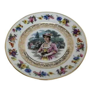 Kuba Porzellan Bavaria Germany Lady Portrait Decorative Plate
