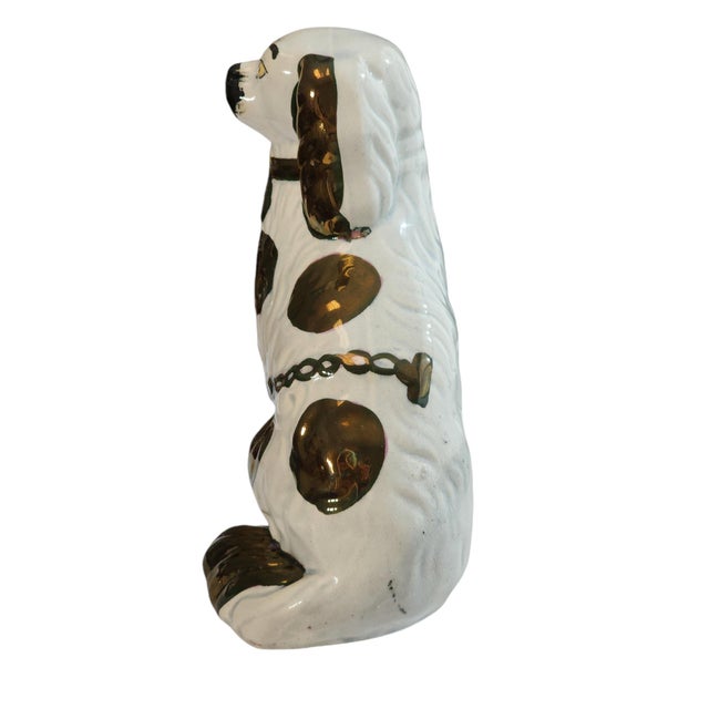 19th Century Gold Lustre Staffordshire Spaniel For Sale - Image 4 of 6