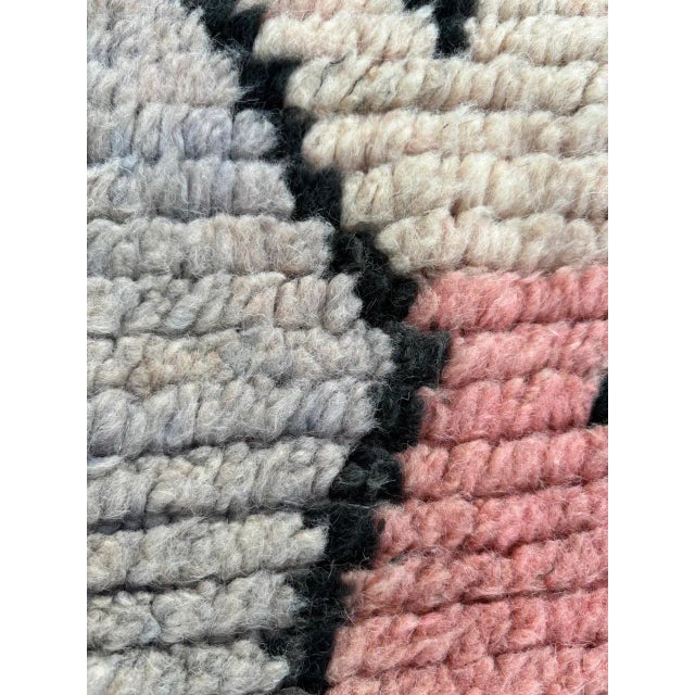 Textile Hand Knotted Moroccan Berber Pastel Colour Runner Rug For Sale - Image 7 of 10
