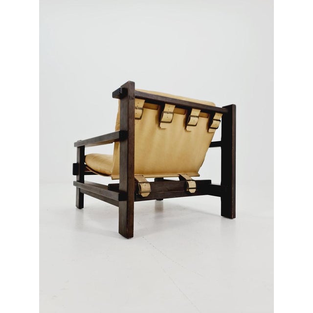 Wood Mid-Century Modern Lounge Chair in Leather and Wood from Straub, Germany, 1960s For Sale - Image 7 of 18