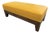Vintage Philippe Hurel Paris Yellow Leather Upholstered Luxury Bench Read Light Cosmetic Wear on Top See Pics 48x21.5x17in For Sale