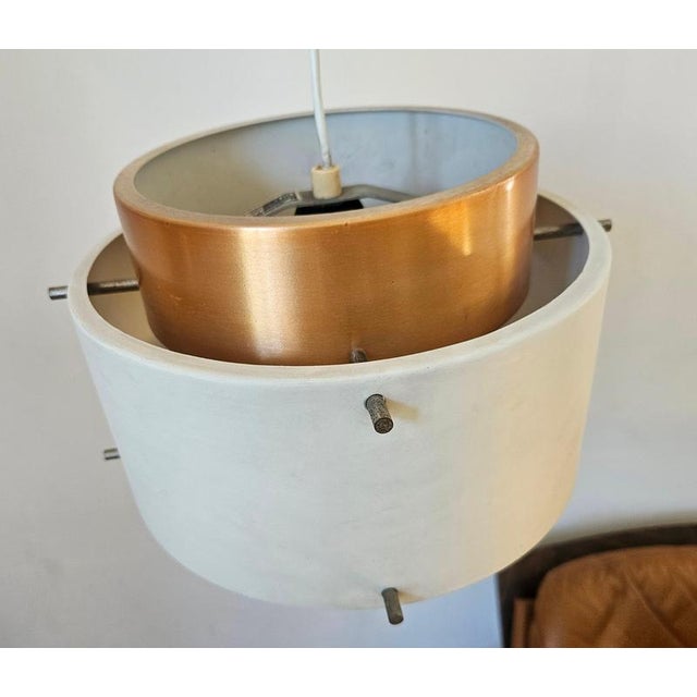 Mid-Century Modern Pendant Light in the style of Jo Hammerborg, Denmark, 1970s For Sale - Image 4 of 12