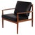 Armchair in Teak and Black Leather by Grete Jalk for France & Søn, 1960s For Sale - Image 12 of 12