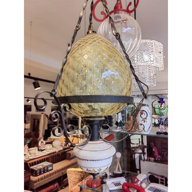 1970s Vintage Italian Glass Chandelier in Pigna, 1970s For Sale - Image 5 of 18