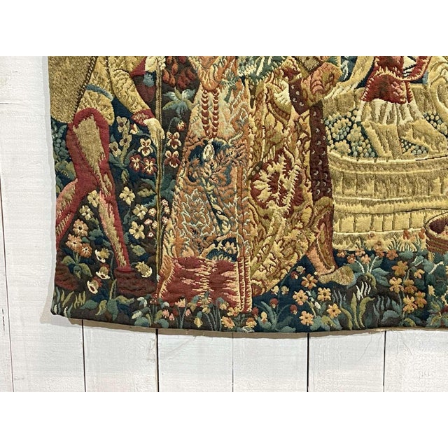 Handmade medieval style wall tapestry, named: The Woven Harvest - 1m90x1m16.