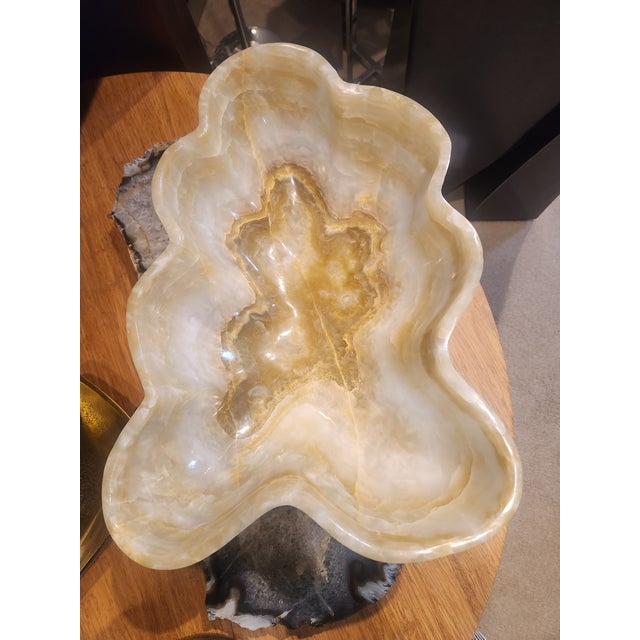 2020s 2020s Polished Caramel Onyx Bowl - One of a Kind For Sale - Image 5 of 5