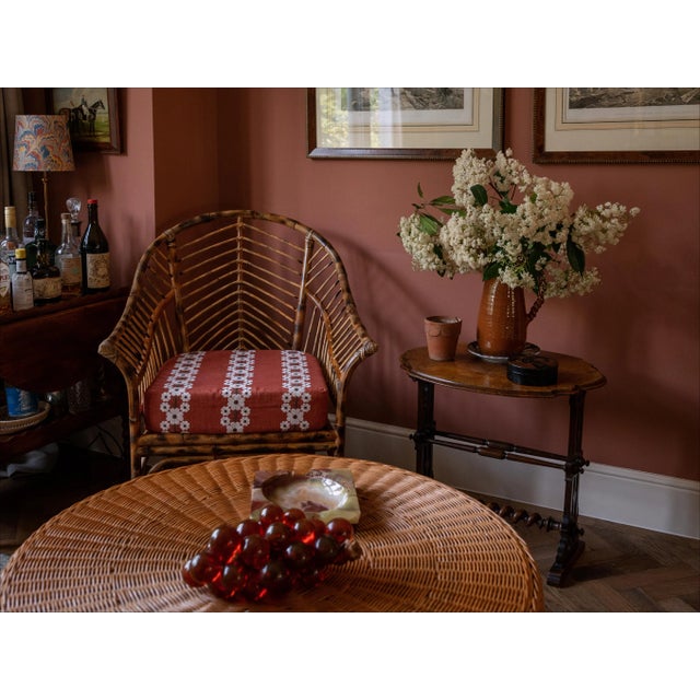 Not Yet Made - Made To Order Sharland England Faux Bamboo Chair, Brick Red For Sale - Image 5 of 6