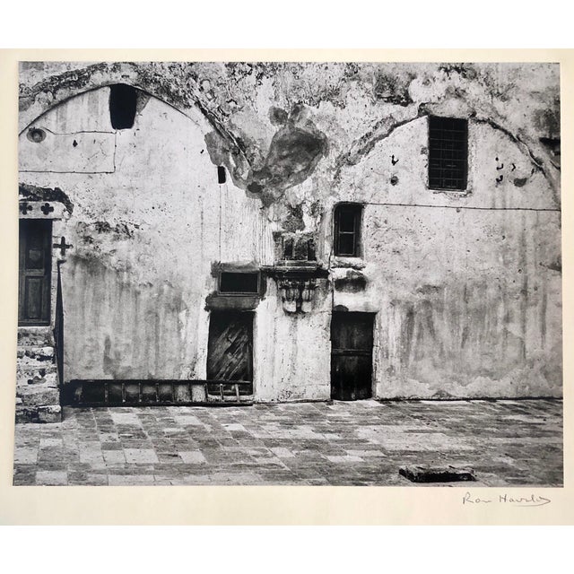 Ron Havilio, Vintage Silver Gelatin Photograph Wallscape, Jerusalem Architectural Photo, 1973 For Sale