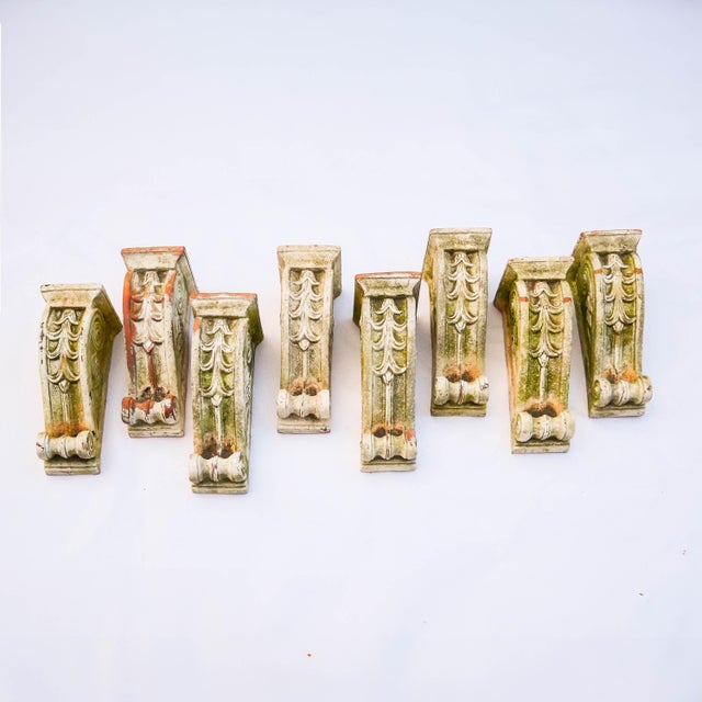 Beige 9th Century 8 Architectural Terracotta Brackets, Set of 8 For Sale - Image 8 of 8