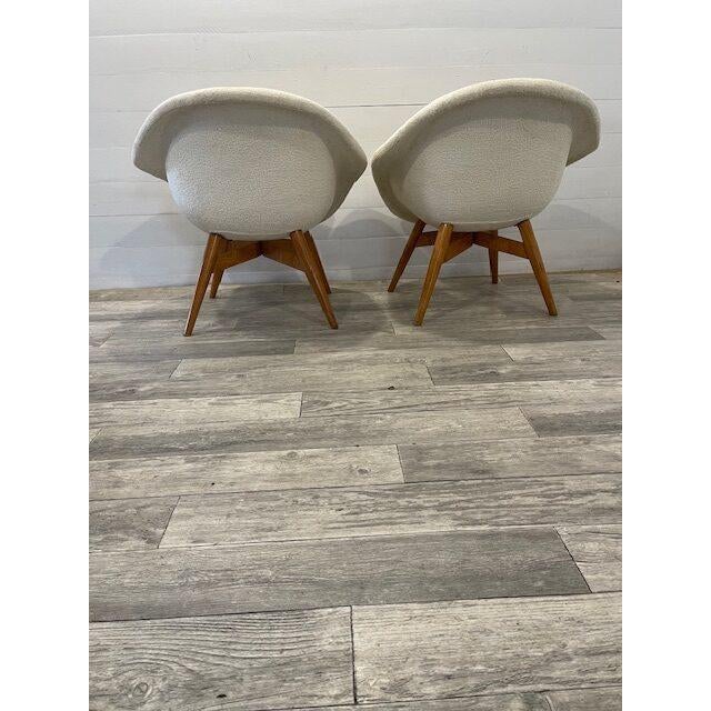 Vintage Upholstery Chairs by Navratil, 1950 For Sale - Image 3 of 7