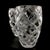 Hollywood Regency Oversized Crystal Hurricane Pair, Crisscross Cut | 16 Inch Tall, Vintage Tablescape For Sale - Image 3 of 4