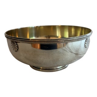 Antique Silver Plated Bronze Champagne Bowl by Victor Saglier, 1890s For Sale