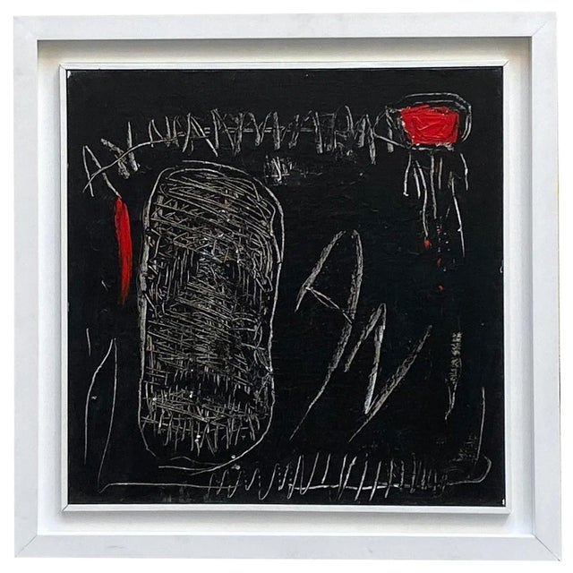 Black The Great Winter AM 8, Italian Abstract, Oil on Canvas Painting, Massimo D'Orta For Sale - Image 8 of 8