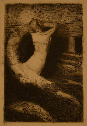 Odilon Redon, Passage of a Soul, 1890s, Etching