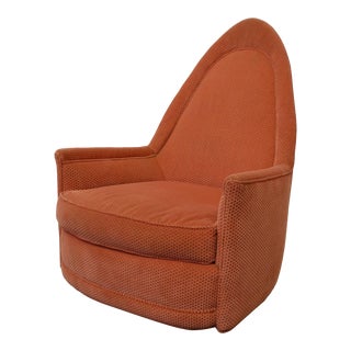 Mid-Century Modern Return Swivel Milo Baughman Club Chair For Sale