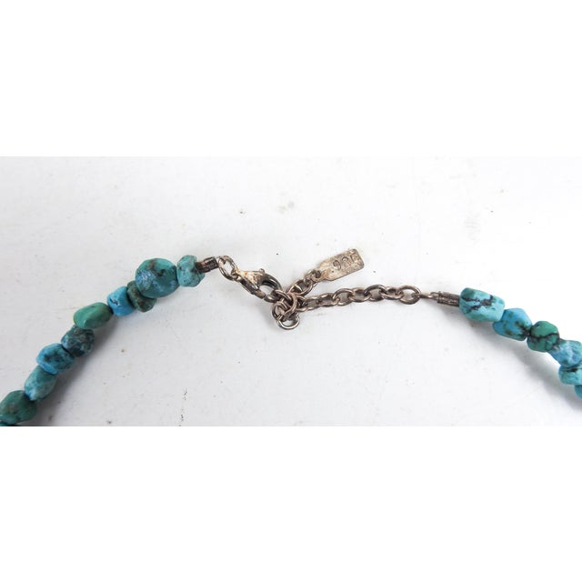 Turquoise Carnelian Sterling Silver Necklace For Sale In Seattle - Image 6 of 8