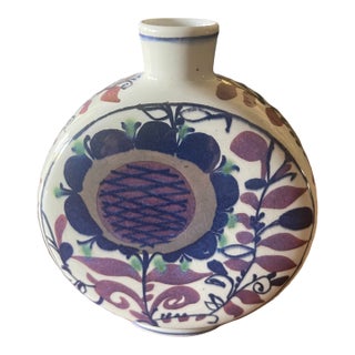Mid Century Royal Copenhagen Denmark Fajance Sunflower Moon Bud Vase Numbered 211/3102 For Sale