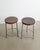 Mid-Century French Wooden and Iron Bar High Stools from Pierre Jeanneret, 1950s, Set of 2 For Sale - Image 3 of 6