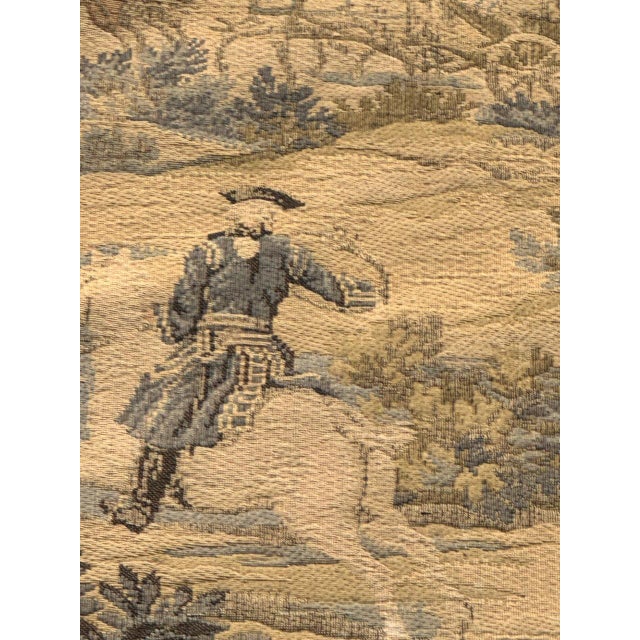 Vintage French Aubusson Jacquard Tapestry Hunting with Hounds, 1970s For Sale - Image 13 of 18