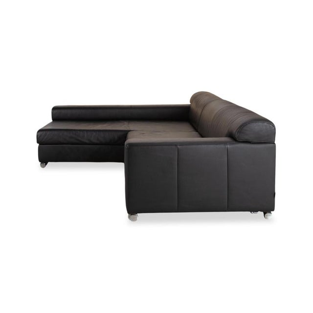 Loft Leather Corner Sofa in Black by Ewald Schillig For Sale - Image 16 of 18