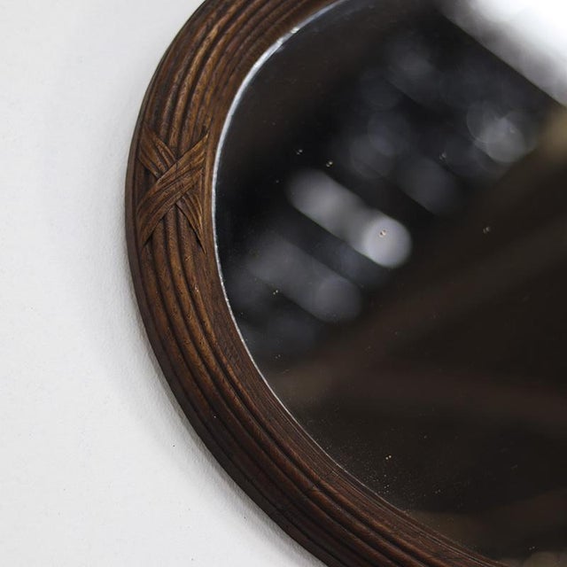 Antique Louis French Oak Mirror with Bow For Sale - Image 6 of 7