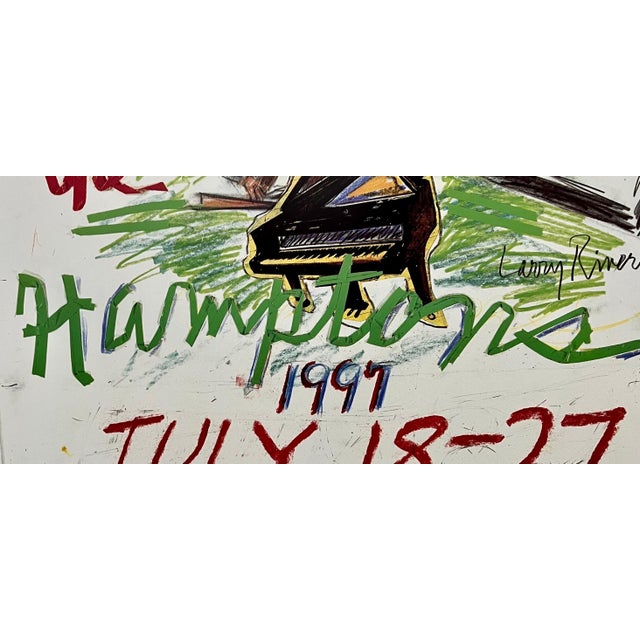 Printmaking Materials Larry Rivers, Vintage Pop Art 1997 Offset Lithograph Larry Rivers Music Poster Hamptons NY, 1997 For Sale - Image 7 of 8