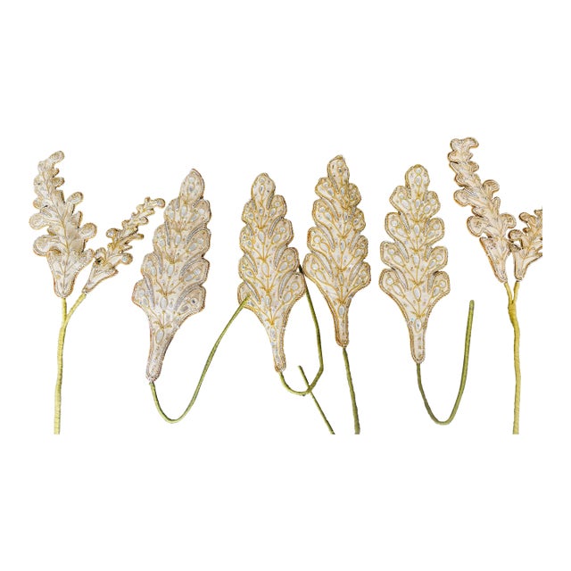 6 S Brocade Leaves Tiebacks Curtains Passemanterie For Sale