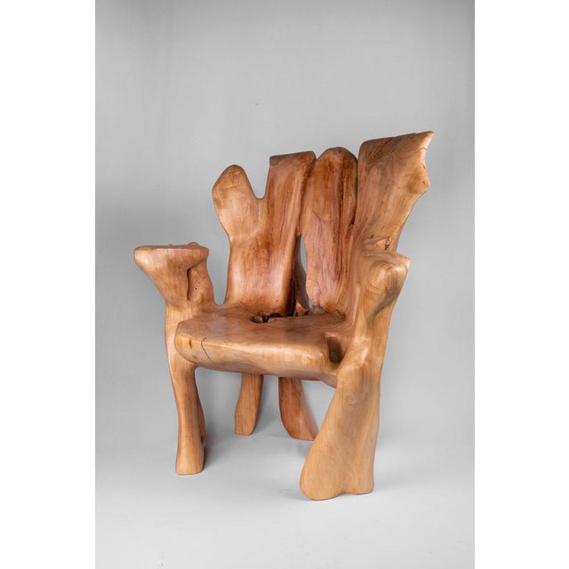 Veles Wooden Armchar by Logniture For Sale - Image 4 of 16