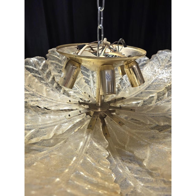Cream Murano Ceiling Lights, 1980s, Set of 2 For Sale - Image 8 of 9