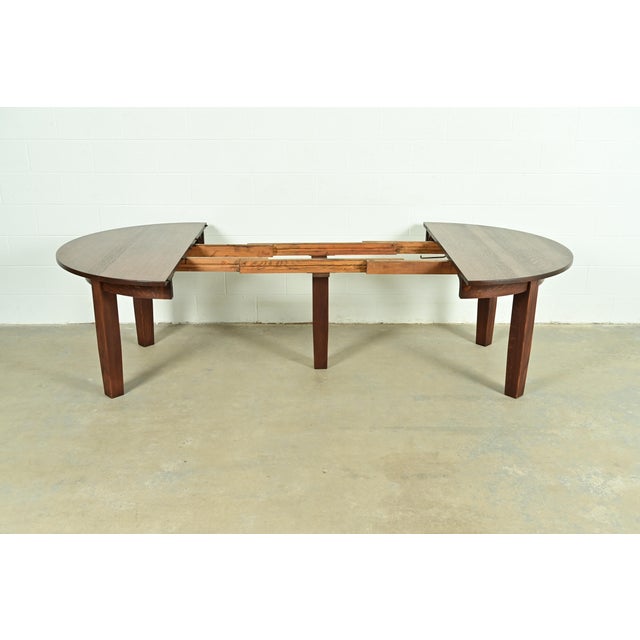 Stickley Antique Mission Oak Arts & Crafts Extension Dining Table, Newly Refinished For Sale In South Bend - Image 6 of 14