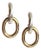 Mixed Metal Double Hoop Earring For Sale