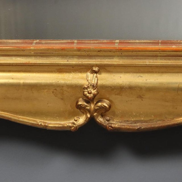 Wood Carved and Gilded Wooden Mirror For Sale - Image 7 of 13