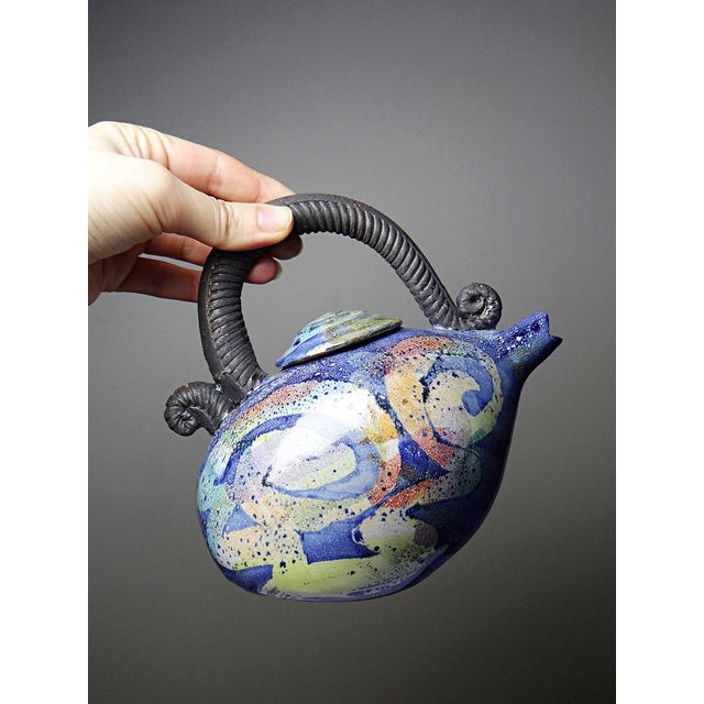 Terracotta Teapot in the style of David Constantine White, USA, 1950s-1970s For Sale - Image 4 of 17