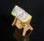 Hand-painted porcelain nativity scene by kister, composed of baby jesus, mary, joseph, donkey, ox and angels. Germany,...