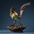 Chinese Vintage Chinese Cloisonné Enamel & Gilt Bronze Rooster Sculpture on Stand For Sale - Image 3 of 10