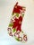 Farmhouse 1980s Vintage Americana Boho Chic Needlepoint Christmas Poinsettia Stocking. For Sale - Image 3 of 8