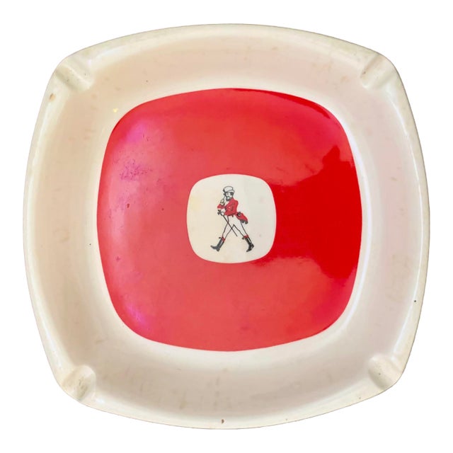 Vintage Johnnie Walker Wade England Pottery Ash Tray Red Label Scotch Ceramic >> For Sale